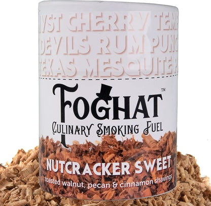 Cocktail Smoker Wood Chips - 14oz Nutcracker Sweet Walnut, Pecan & Cinnamon Shavings for Smoker, Whiskey & Drink Infuser Kit - Culinary Wood Smoking Chips for Cocktail Smoke Gun & Drink Smokers