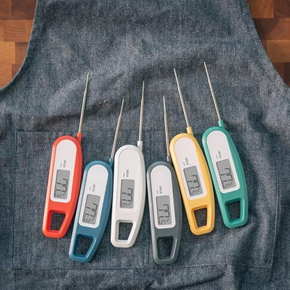 Lavatools Javelin® Ultra-Fast 3-Second Digital Instant Read Meat Thermometer for Grill and Cooking, 2.75" Probe, Compact Foldable Design, Large Display, IP65 Water Resistant, NSF Certified – Crimson