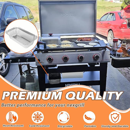 Aluminum Grease Cup Liners Replacement Part for Nexgrill Daytona 36 in./30 in. Grill Parts, Drip Pan Liners for Nexgrill Daytona 720-1057 720-1115 720-1058 720-1116 Gas Griddle Accessories, 25 Packs