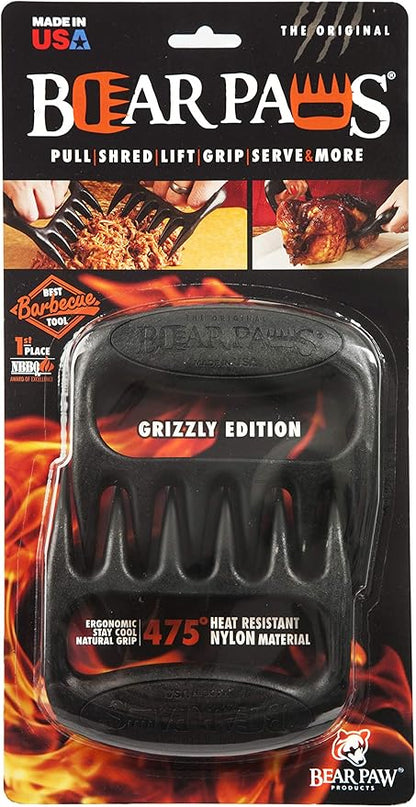 The Original Bear Paw Meat Shredder - Claws for Shredding Pork, Chicken & Any Meat (Black)