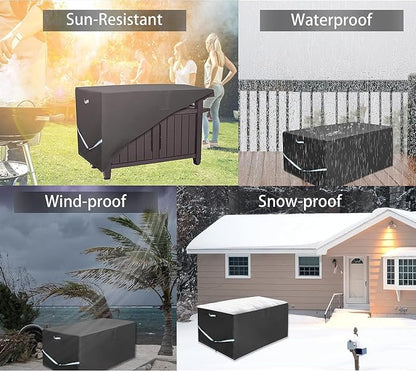 Outdoor Prep Table Cover-55" x 24" x 32" Heavy Duty Waterproof Grill Cover Compatible with Keter Unity Portable Table,Patio Kitchen Prep/Work Table,UV Resistance Grill Cart Serving Bar Cabinet Cover ﻿