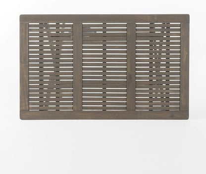 Christopher Knight Home Positano Outdoor Acacia Wood Foldable Dining Table, Grey Finish