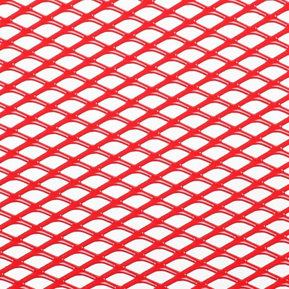 AggAuto Universal 40"x13" Car Grill Mesh 4x8mm Rhombic Hole Red | Aluminum Alloy Automotive Grille Insert Bumper, One of the Most Multifunctional Shape Grids 100x33cm