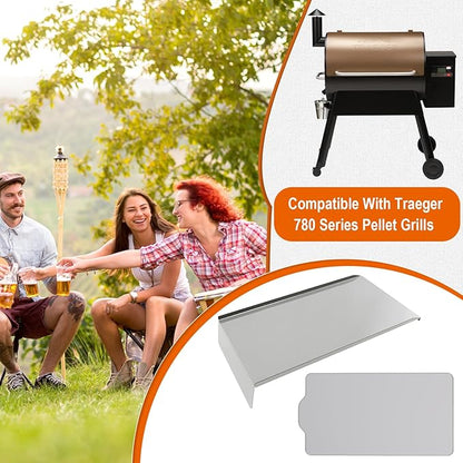 DELSbbq BAC780 Drip Pan for Traeger Pro 780 Series Smoker Grills, BAC780 Heat Baffle Diffuser for Traeger 780 Pro Grill Assossories, Grease Drip Tray for Traeger Grill Accessory