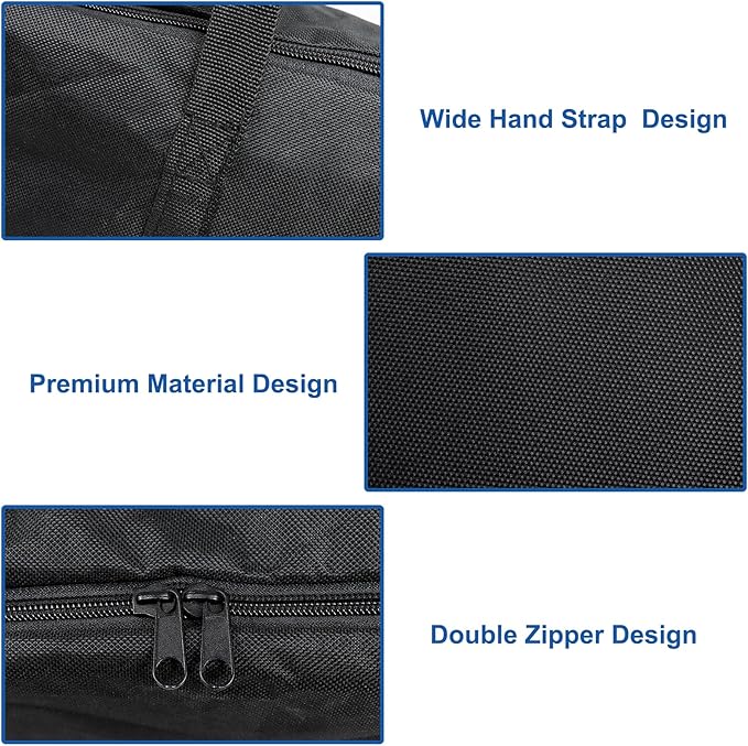 BBQ Tool Storage Bag, Heavy Duty Tools Bag, 600D Oxford Cloth, Outdoor Grill Accessories Bag for Camping Picnic Trip (22X5X8Inch)