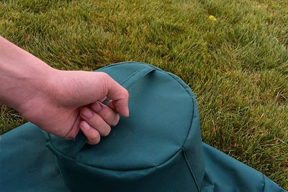 Mini Lustrous Cover Compatible with Large Big Green Egg, Ceramic Grill Cover Outdoor Grill Cover with Durable and Water Resistant Fabric, Large(Green)