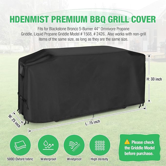 Grill Cover for Blackstone 36" Griddle 65x28x35in