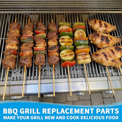 Grill Replacement Parts for Bull 16517 16631 16520, Stainless Steel Grill Grates, Flame Tamers, Heat Shields for Bull Angus 4 Burner 47628 47629, Outlaw 26038, Steer Premium 69008, Lonestar 87049