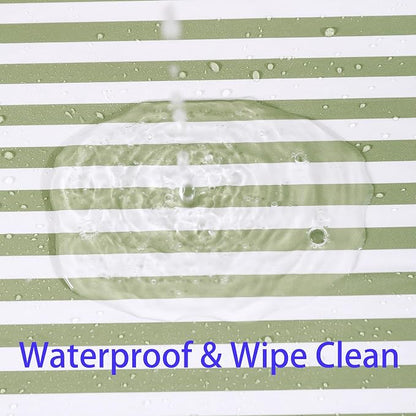 Walrus Round Vinyl Fitted Tablecloth with Flannel Backing Elastic Edge Design Table Cover Waterproof Oil-Proof PVC Table Cloth Stain-Resistant Best for 32"-36" Round