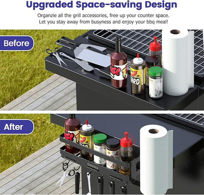 Geesta Upgraded Griddle Caddy for 28"/36" Blackstone Griddles, BBQ Accessories Storage Box with Paper Towel Holder
