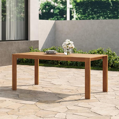 Christopher Knight Home Balew Patio Acacia Wood Dining Table, Indoor and Outdoor Dining Room Table for 6-8 Persons, Rectangular Dining Table for Backyard/Garden, Teak
