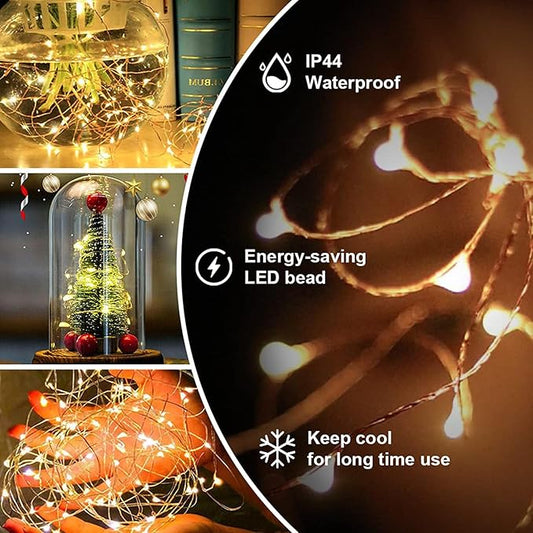 Fairy Lights Plug in,400FT 1200LEDs Waterproof Led String Lights,8 Modes Remote Twinkle Light for Outdoor Indoor Christmas Wedding Birthday Garden Party Decorations,Silver Wire,Warm White