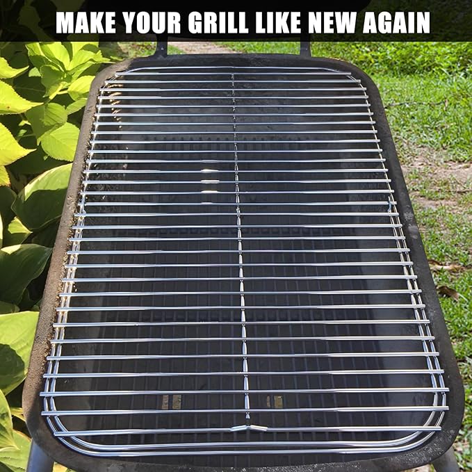SafBbcue Cooking Grid for PK Barbecue Grills Hinged Grid Grate for PK 99010 Grills Replacement for Series 300, 3714, 3611 Smoker Stainless Steel, Compatible with PK Grill Pre-1997 Models