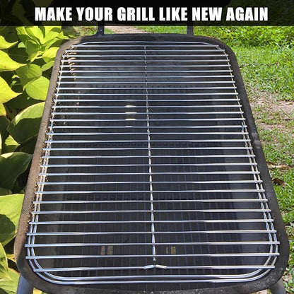 SafBbcue Cooking Grid for PK Barbecue Grills Hinged Grid Grate for PK 99010 Grills Replacement for Series 300, 3714, 3611 Smoker Stainless Steel, Compatible with PK Grill Pre-1997 Models
