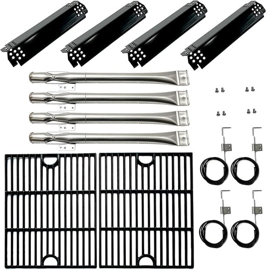 Kit DG281 4PK Replacement for Home Depot Nexgrill 720-0830H, 5 Burner 720-0888 720-0888N 720-0888S Gas Grill, 4pk Grill Burner, Heat Plate, igniters, Cooking Grates Parts 13.25 x 17" each