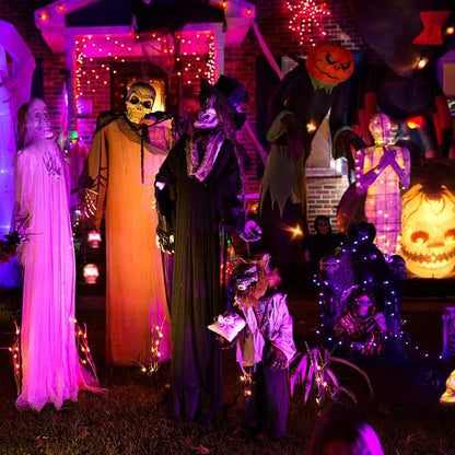 Orange Purple Halloween String Lights, Halloween Light | 105FT 300 LED Color Changing, End to End Plug Waterproof Halloweens Decoration Lights Outdoor Indoor for Bedroom Patio Decor