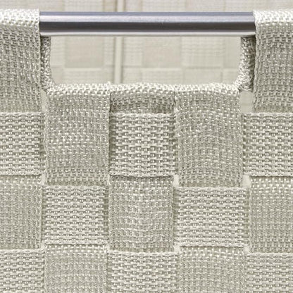 Sorbus Storage Box Woven Basket Bin Container Tote Cube Organizer Set Stackable Storage Basket Woven Strap Shelf Organizer Built-in Carry Handles (Beige)