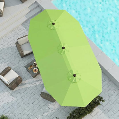 15FT Large Patio Umbrella with Base Included