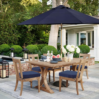 Topotdor Outdoor Chair Cushions Set of 2, 19"x19"x3" Waterproof Patio Chair Cushions for Outdoor Furniture, Round Corner Outdoor Seat Cushions Color Fastness Chair Pads with Ties, Royal Blue