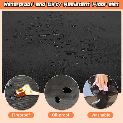 Protalwell Hearth Rugs Fireproof, Fireplace Rug, Fireplace Mat, Fireplace Rugs Fire Resistant, 72" x36”, Heated Floor Mat for Outdoor BBQ Grills, Fire Pits, Smokers, Woodstoves