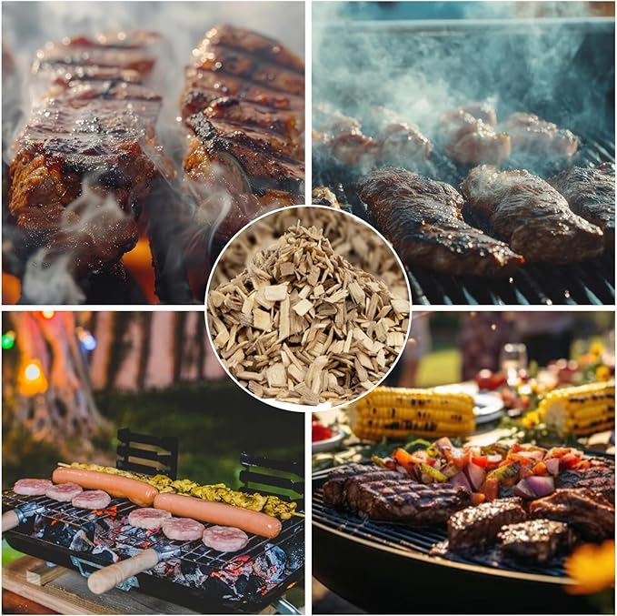 Sukh 420G Apple Wood Chips for Smoker - Wood Smoker Chips Smoking Wood Chips Flavors Wood Smoking Chips Grill Wood Chips Cocktail Smoker Smoker Wood Chips for Grilling,Smoking,Barbecue