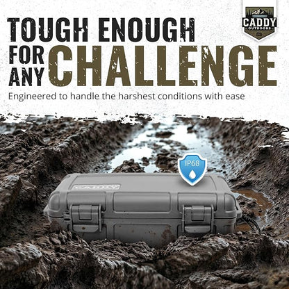 Waterproof Storage Case 1.2 L Capacity – Heavy-Duty Gear Box with Foam, Carabiner & Lanyard – Crushproof, Airtight Outdoor Container for Camping, Hiking, Fishing