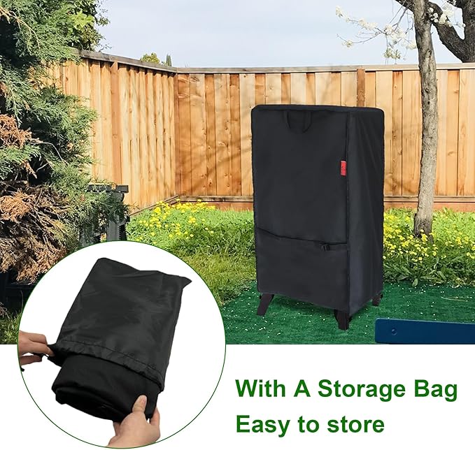 Electric Smoker Cover for Masterbuilt,EAST OAK,Cuisinart 30" Smoker,Waterproof Vertical Smoker Cover Fit Camp Chef 18" SMV24S,Char-Broil 18202077;Royal Gourmet SE2805 28" Smoker (20"W x 20"D x 33"H)
