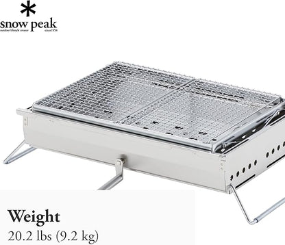 Snow Peak Iron Grill Table BBQ Box, Large