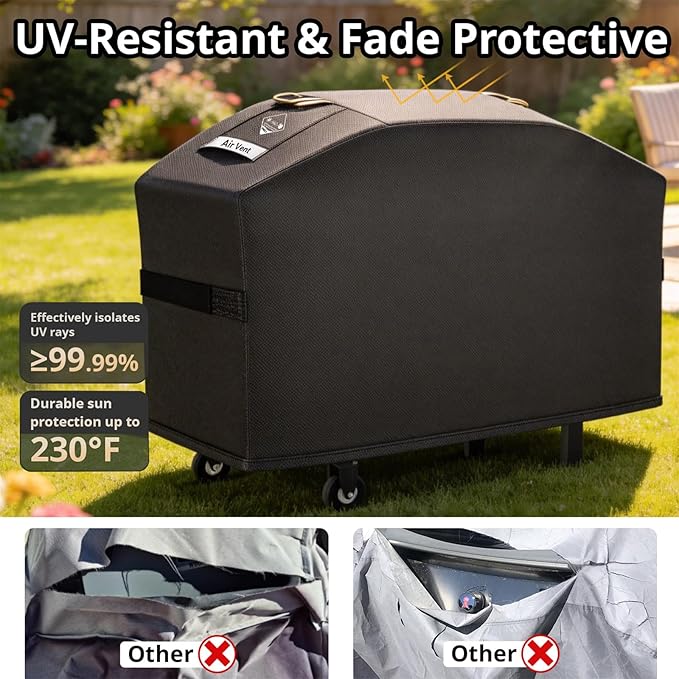 Griddle Cover for Blackstone 28" Griddle with Hood[2026 Upgraded 1000D Heavy Duty] Rip-Proof 5483 Premium Griddle Cover,Waterproof UV & Fade Resistant Flat Top Gas Grill Cover with Strap and Air Vent