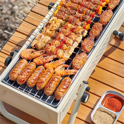 Charcoal Grills Outdoor BBQ Grill Home BBQ Grill BBQ Grill Camping BBQ Rack Small BBQ Grill Portable Folding BBQ Grill Barbecue Grill for Garden Outdoor Cooking ( Color : B , Size : 56*24.6*19.9cm )