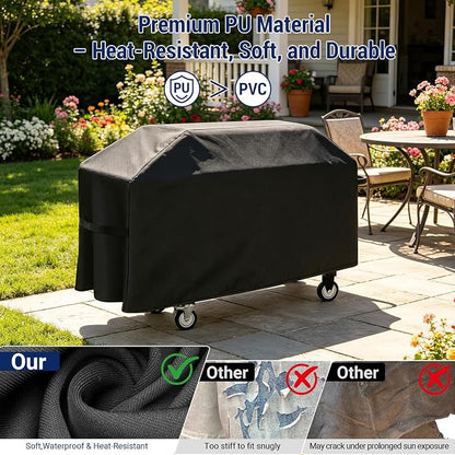 36" Griddle Cover for Blackstone 1528 Without Hood, 600D Waterproof | Outdoor Grill Cover with PU Coating Griddle for Blackstone more 4-Burner Griddles, Heat & Rip-Proof with Straps