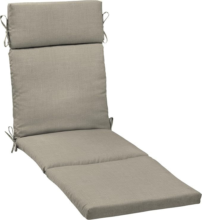 Arden earthFIBER Outdoor Chaise Cushion, 21 x 72, Rain-Proof, Fade Resistant, Cushion for Chaise Lounger Sandbar Taupe Texture | Lounge Cushion, Rain-Proof, Fade Resistant, Cushion for Chaise Lounger, Mold and Mildew Resistant