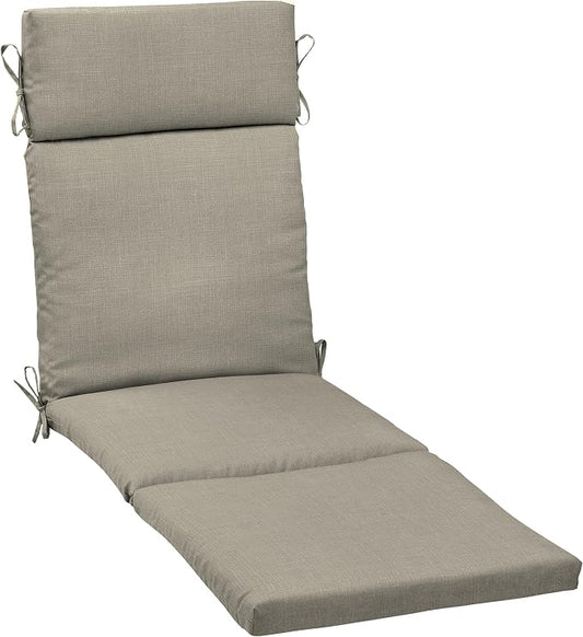 Arden earthFIBER Outdoor Chaise Cushion, 21 x 72, Rain-Proof, Fade Resistant, Cushion for Chaise Lounger Sandbar Taupe Texture | Lounge Cushion, Rain-Proof, Fade Resistant, Cushion for Chaise Lounger, Mold and Mildew Resistant