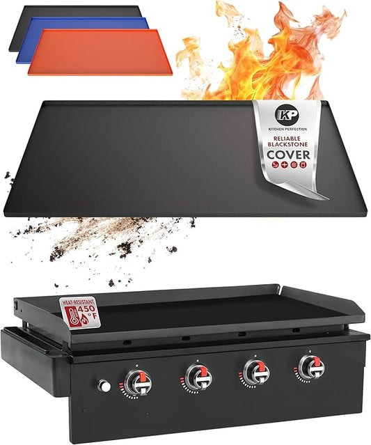 KITCHEN PERFECTION 36" Premium Silicone Griddle Cover Mat for Blackstone Griddle 36 Inch - Hermetic Protection from Rust & Debris All Year, Fits All Blackstone 36 Inch Models - Food Grade Silicone