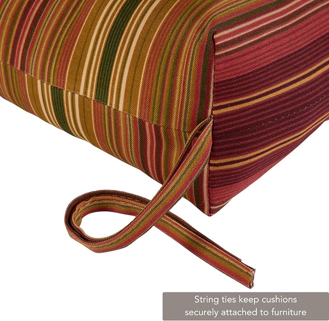 Greendale Home Fashions Cinnamon Stripe 44'' x 22'' Outdoor High Back Chair Cushion