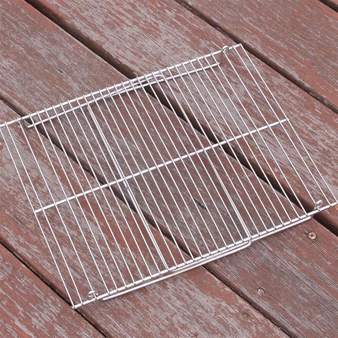 Mini Folding Stove Rack BBQ Grill Pot Stand Stainless Steel Portable Charcoal Grill Non-Stick Camping BBQ Grills Outdoor Barbecue Grill for Picnic Hiking Backpacking,A-1