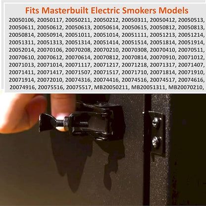 Black Door Latch Kit Replacement Parts 990050222 for Most Masterbuilt Digital Electric Smoker