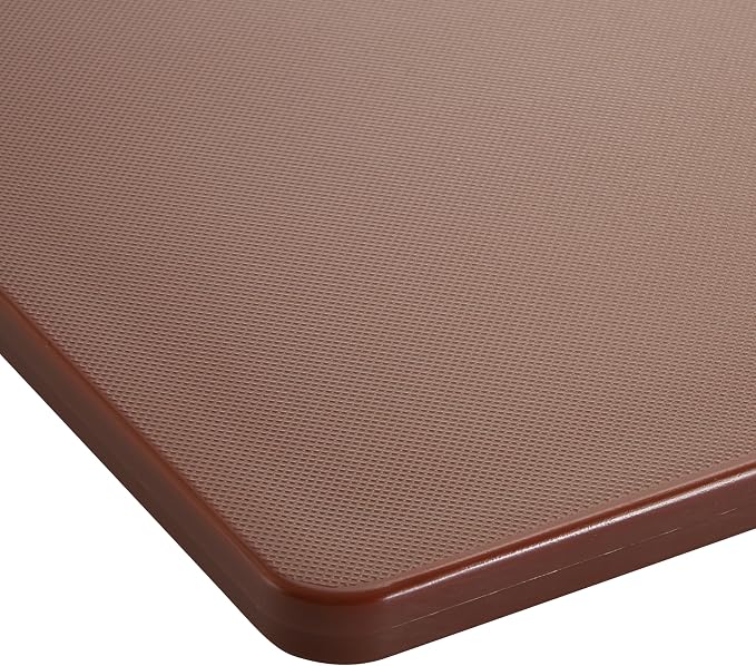 Winco 15" x 20" Brown Heavy-Duty Plastic Cutting Board (Set of 6) | Dishwasher safe, Stain resistant, Minimizes dulling, HACCP approved, Great for Charcuterie, Appetizers and Buffet Displays