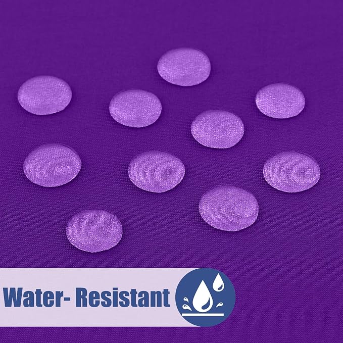 Moosfor 2 Pack Rectangle Spandex Fitted Table Cloth, 8FT Elastic Tablecloth | Washable Picnic Table Cover, Stretch Waterproof Table cloths for Party, Patio, Dining, Kitchen, 30" x 96", Purple