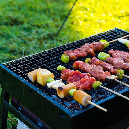 HARFINGTON Square BBQ Grill Net 19x50cm Stainless Steel Cross Wire Barbecue Mesh Mat for Baking Smoking Charcoal Grilling Roasting