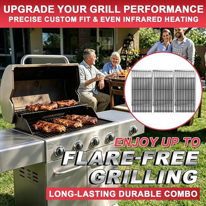 G533-0009-W1 Emitter Plates & Cooking Grates for Charbroil Commercial TRU-Infrared 4 Burner 466242716 463276016 463257520 466242815 463242716 463242715 463255020 466242715 463255721 G533-2200-W1