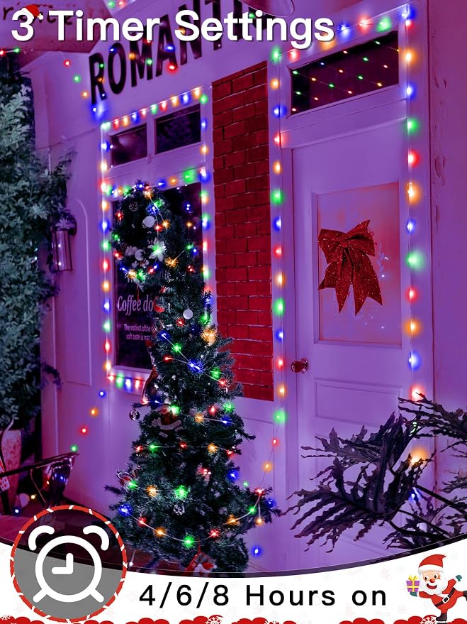 Christmas Lights Outdoor, 1000LED 328FT Christmas Tree Lights IP67 Waterproof, Plug in Fairy Lights with Remote 8 Modes Timer, Xmas Light for Outside Indoor House Holiday Decor(Multicolor)