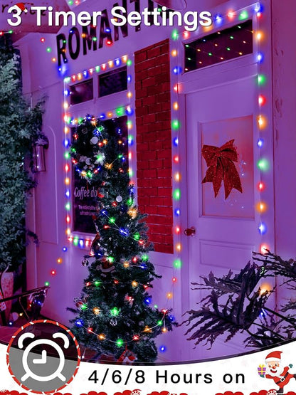 Christmas Lights Outdoor, 1000LED 328FT Christmas Tree Lights IP67 Waterproof, Plug in Fairy Lights with Remote 8 Modes Timer, Xmas Light for Outside Indoor House Holiday Decor(Multicolor)