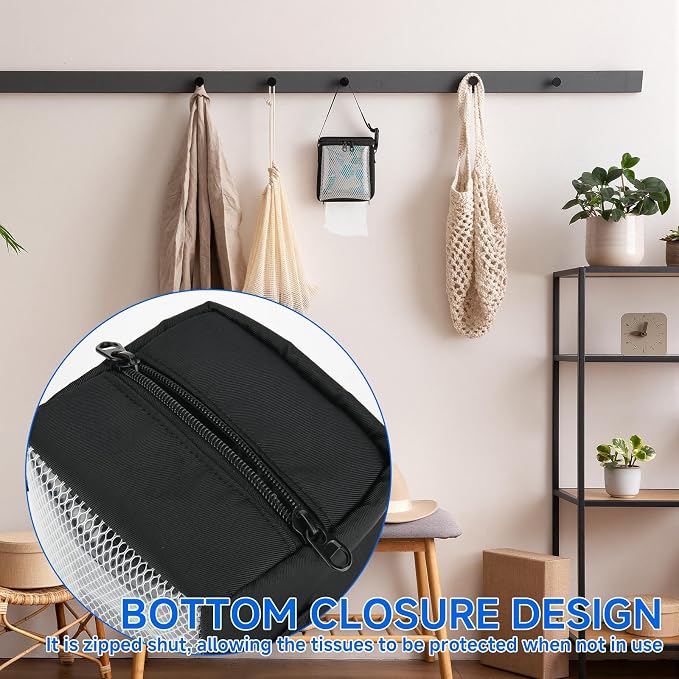 Facial Tissues Holder for Kleenex, Hanging Tissues Dispenser with Transparent Cover, Easy to Tear Tissues Waterproof Papers Towels Holder for Home, Dining, Bathroom, Bedroom (Facial Tissues)
