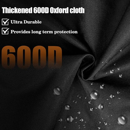 QuliMetal Grill Cover for rectec Flagship 1100, RT-1250, RT-700 and RT-680 Wood Pellet Grills - Heavy Duty Premium Waterproof Fade Resistant Outdoor BBQ Grill Cover with Elastic Drawstrings