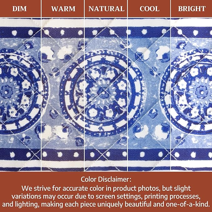 Maison d' Hermine Pot Holders 100% Cotton Heat Resistant Potholders 8" x 8" Hot Pads with Loop BBQ Cooking Baking Hotel Farmhouse Kitchen Handling Hot Pans Spring Summer (Pack of 2, Melodie Bleue)