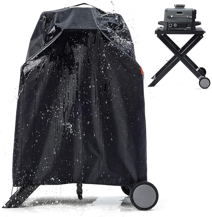 Waterproof Cover for Ninja Woodfire Outdoor Grill on XSKSTAND Woodfire Collapsible Stand, Outdoor Grill Accessories for Ninja Wood Fire Smoker OG300/700 Series (Cover Only)