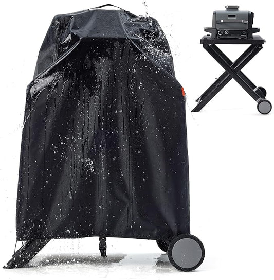 Waterproof Cover for Ninja Woodfire Outdoor Grill on XSKSTAND Woodfire Collapsible Stand, Outdoor Grill Accessories for Ninja Wood Fire Smoker OG300/700 Series (Cover Only)