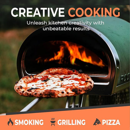 Kiln Dried Pizza Oven Wood 5-6 Inch Oak Logs – 12-14 lbs Mini Split Firewood with 10 Natural Fire Starters – Cooking Wood for BBQ, Grilling, Smoking, and Outdoor Pizza Ovens