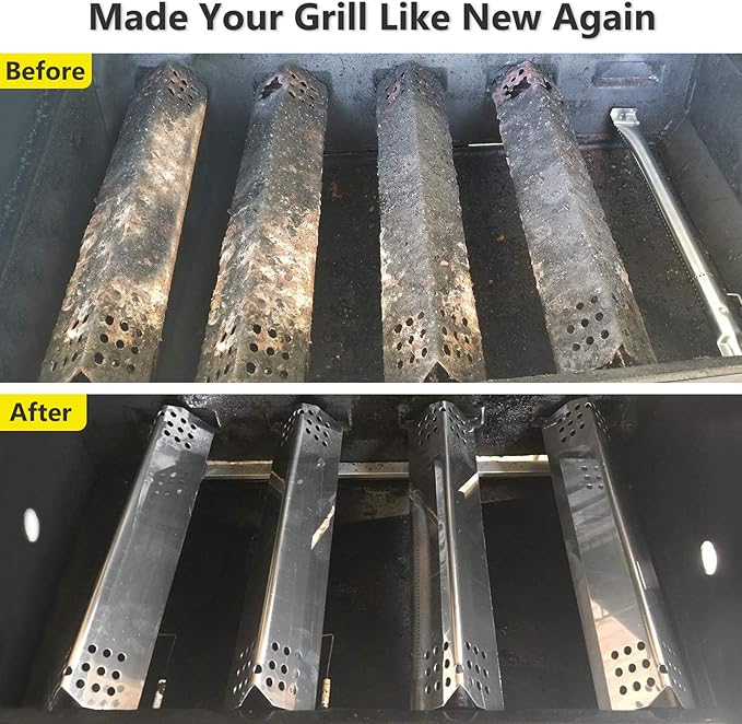 Flame Tamers Compatible with Nexgrill 720-0896B 720-0896C 720-0896E Deluxe 6 Burner Gas Grills, 6-Pack Heat Plate Shields Replacement for Nexgrill 720-0882A 720-0896 720-0830H 720-0783E Grills